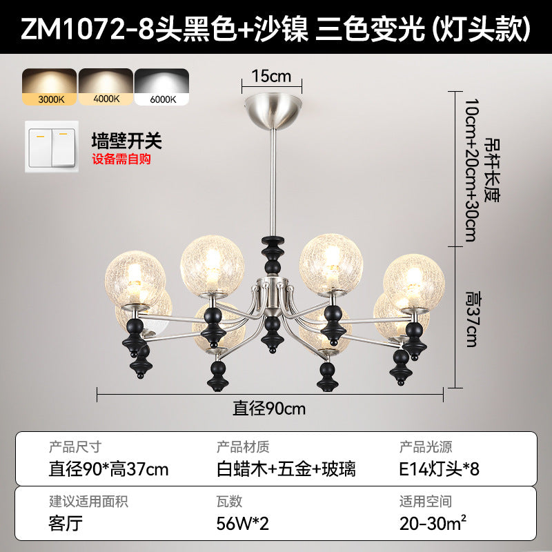 American living room chandelier modern medieval style designer hall main light 2025 new villa master bedroom lighting
