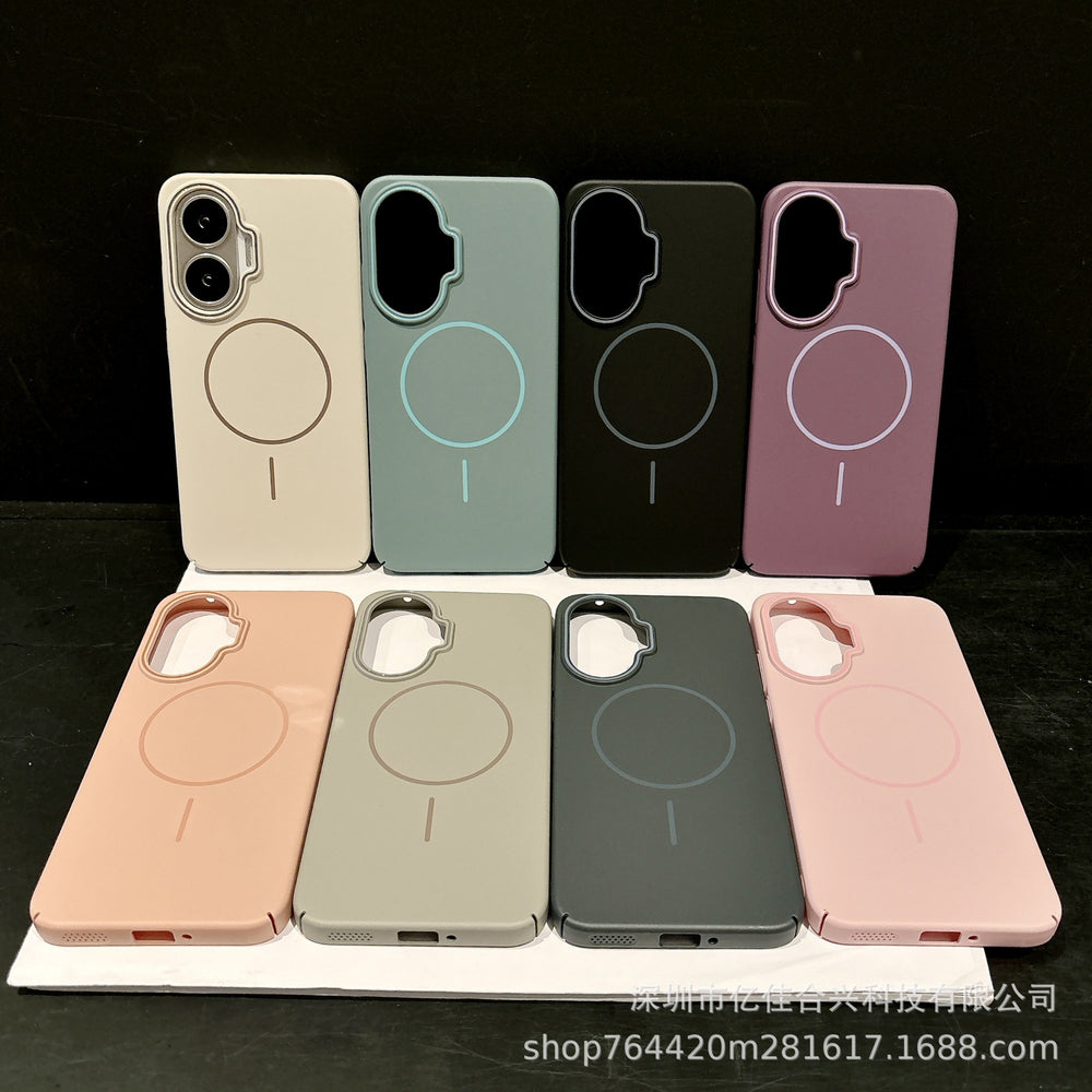 Soft pc color matching magnetic suction suitable for xiaomi 17promax mobile phone case redmi turbo4 skin feel anti-fall protective cover