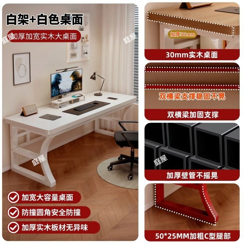 Garden house solid wood computer desk desktop office desk student writing desk for home bedroom e-sports desk workbench table