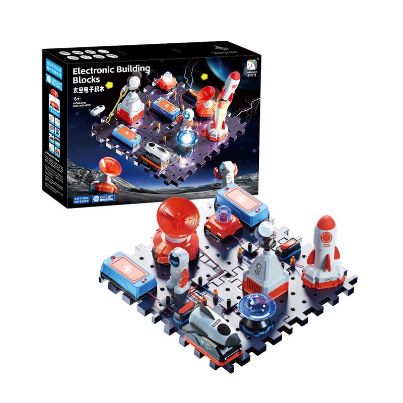 Electronic building block science experiment kit - educational stem physics circuit assembly toy - cross-border edition