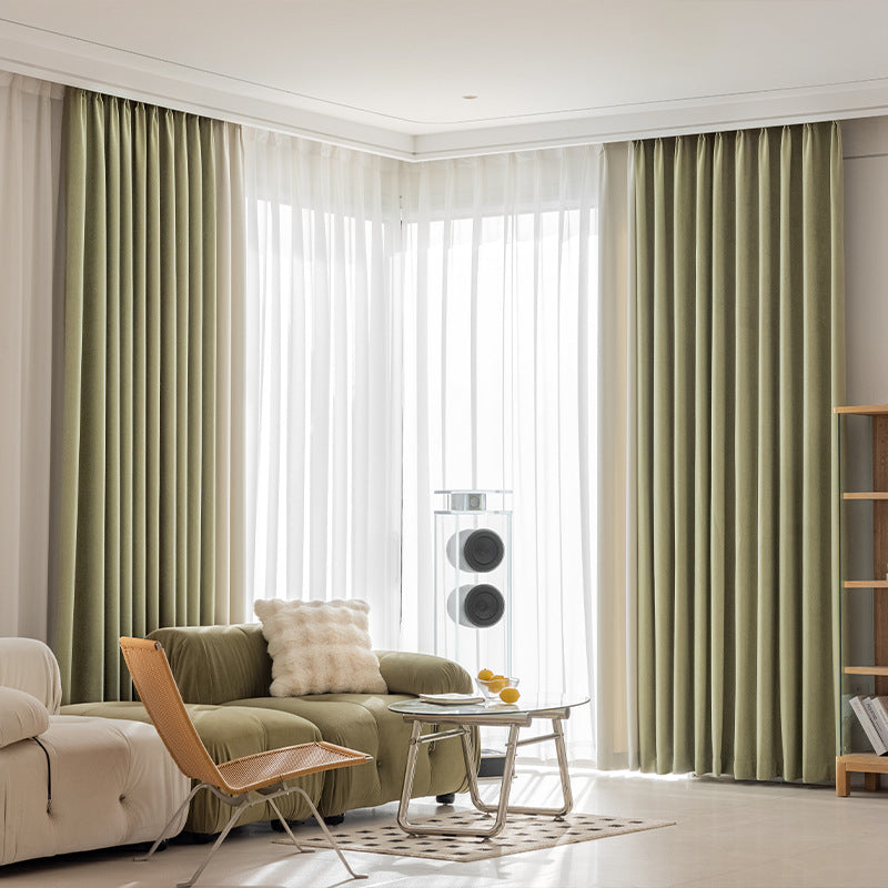 Japanese herringbone chenille curtains, blackout, bedroom, thickened, high-end, living room, shaoxing curtains wholesale, curtain fabric