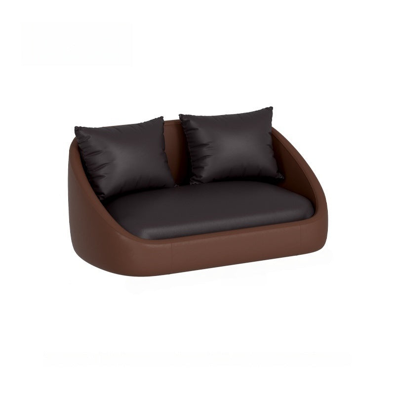 Designer sofa set for milk tea shops, cafes, dessert parlors, booth restaurants, bbq restaurants, and snack shops - creamy style table and chair combination