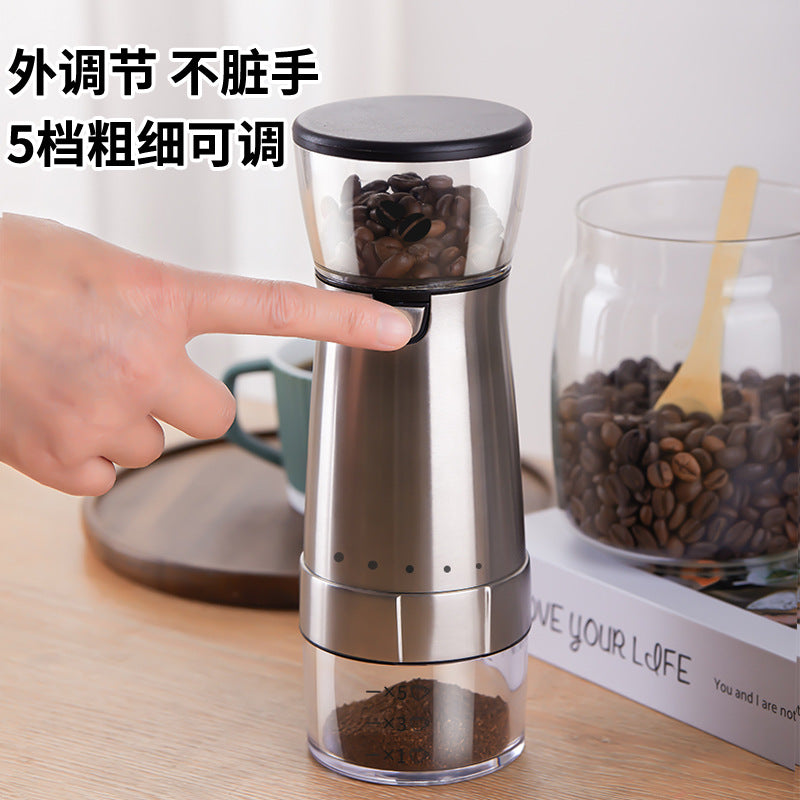Portable electric coffee grinder - usb powered, fully automatic, compact home coffee mill