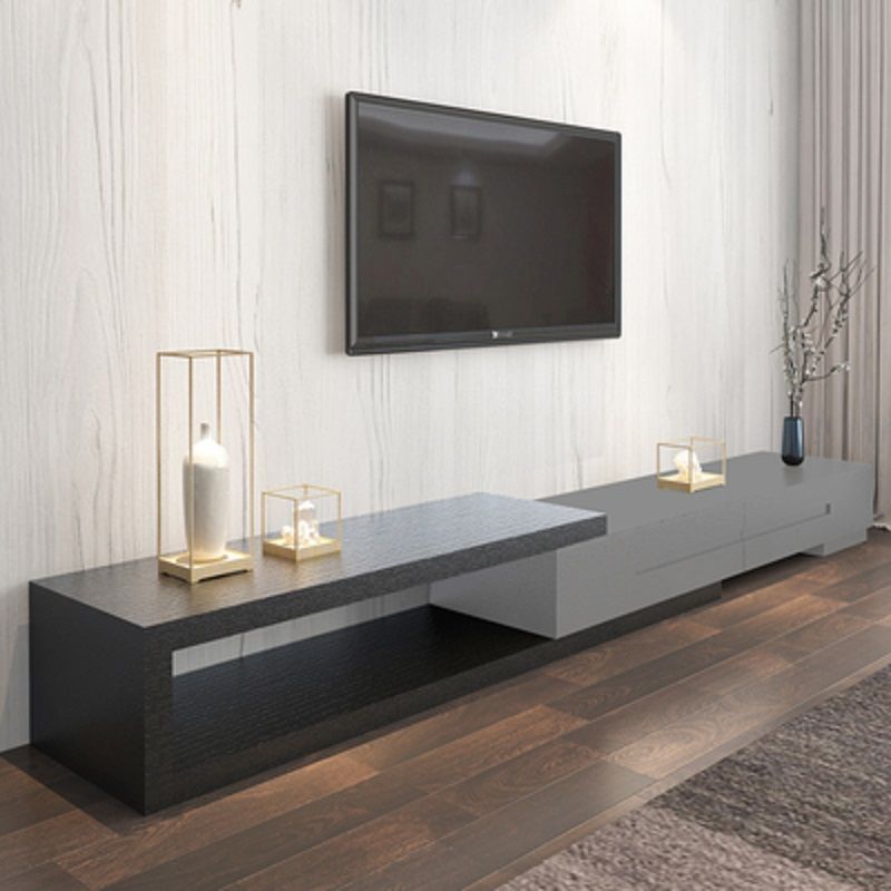 Modern home light luxury black tv cabinet small apartment new style coffee table high-end living room tv stand