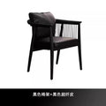 New chinoiserie restaurant violin solid wood accessible luxury dining table and chair tea room design classy armrest for home walnut master chair