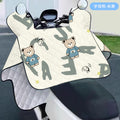 Electric vehicle windshield cover - rainproof, sunproof, windproof, sunshade - thin, waterproof cape style for electric bikes and motorcycles