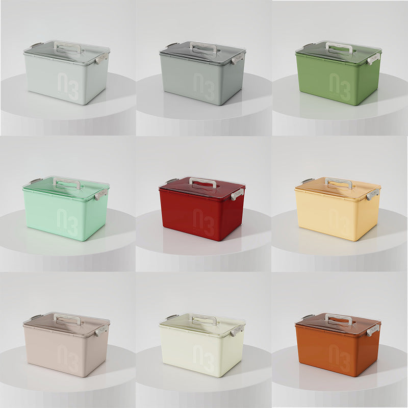 Optional color storage box Household solid color plastic PET finishing box Snacks clothes storage custom storage box