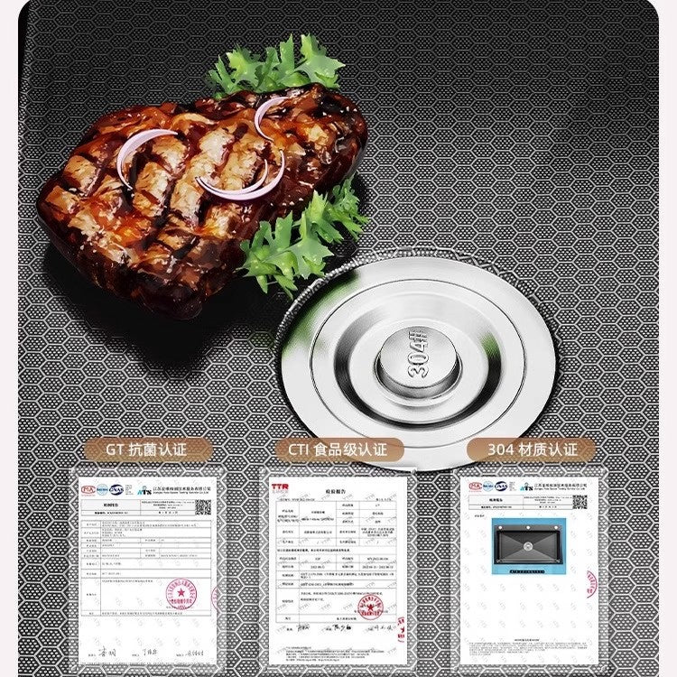Nojo sink large single slot double slot modified single slot thickened sus304 stainless steel kitchen sink on the table middle and lower