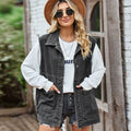 Ebay european and american cross-border women's clothing  new loosecasualtops denim vest waistcoat  vest trendy