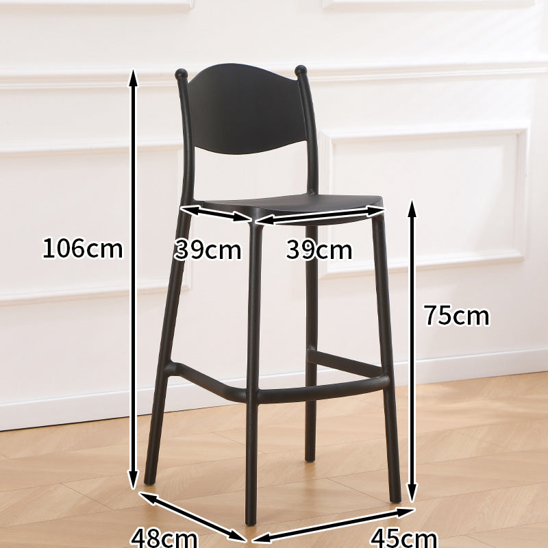 Outdoor bar chair scandinavian net red bar chair thickened plastic high chair bar stool for homecasual high stool
