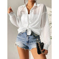 coded new arrival  women's light and translucent whiteoutwear, cardigan sun protection clothing shirt