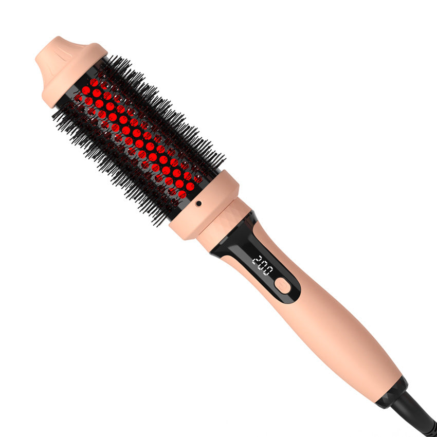 Cross-border curling iron 45mm multi-functional straight hair comb curling iron 2-in-1 straight roll dual-purpose infrared electric comb