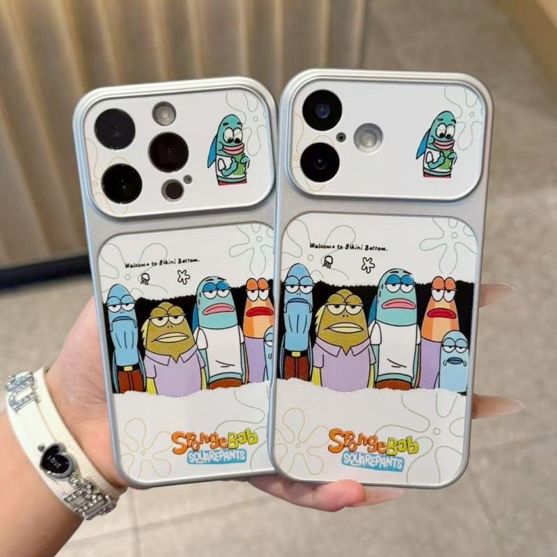 Suitable for apple to instantly turn into 17pro large window mobile phone case, funny passerby fish cartoon iphone18/14 protective case