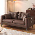 Cat scratch leather sofa sofa small apartment cat claw leather rental apartment clothing store double slot two people three people lazy