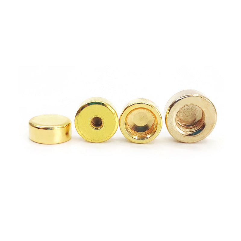 Flat Mother Flat Round Mother Round Nut Cylinder Nut Lighting Screw Decorative Gold Qinggu Silver Electrophoretic Gold