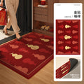 New year's festive doormat - home entrance mat, welcome mat, housewarming rug, red floor mat, 2026 new anti-slip mat
