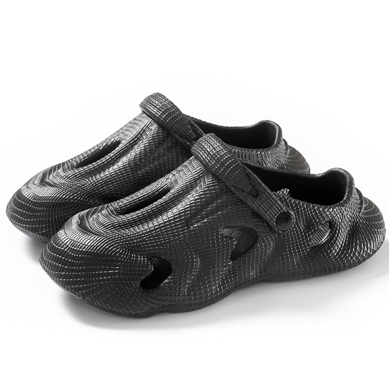 eva clogs men's summer new slippers men's outdoor non-slip shit-stepping toe-cap beach shoes for men