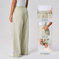 New arrivallooseloose pants quick-drying breathable straight-legcasual pants drawstring two-wear sports pants for women d25078