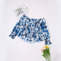 cross-border listing: new  women's original elegant chic one-shoulder long sleeve floral top