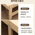 Solid wood bed for homesimple double bed bed board single bed office lunch break rental room installation foldable bed