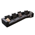 Dylan italian normcore large flat floor living room sofa small apartment straight row first layer cowhide corner special-shaped leather sofa