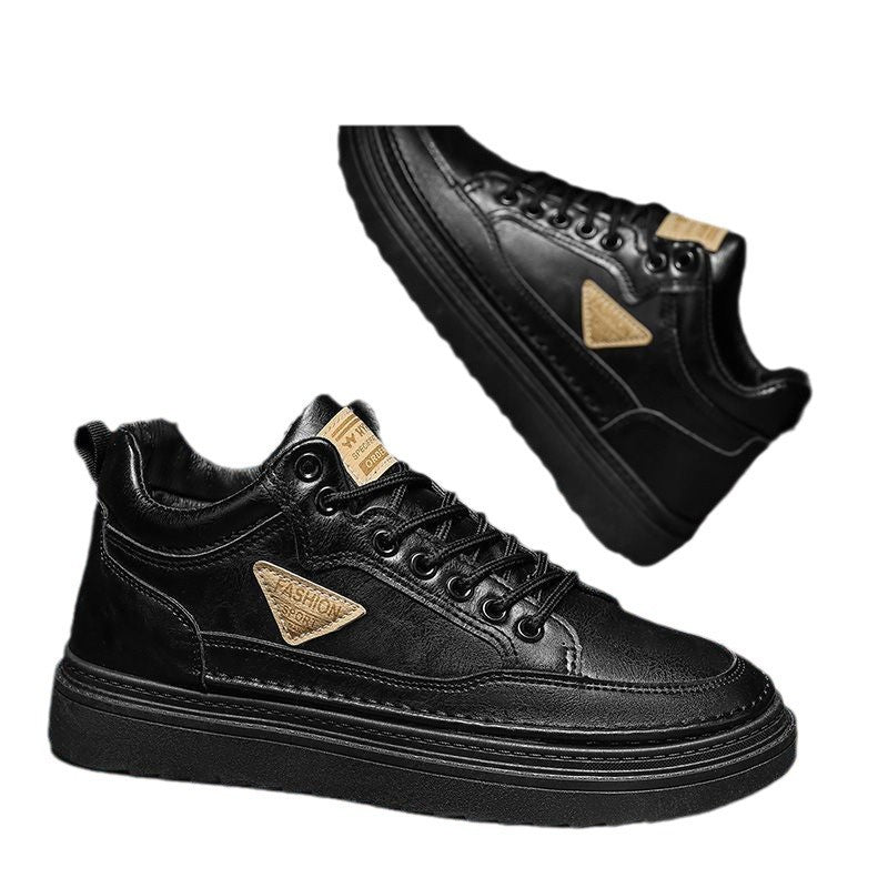 2025winternew arrivalhigh-top bootsmentrendyeasiest for matchthick solecasual leather shoesworkwear sneakerstrendy shoes for men