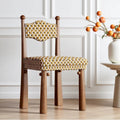 French retro solid wood dining chair designer home casual chair medieval dining table and chair bedroom light luxury ash wood
