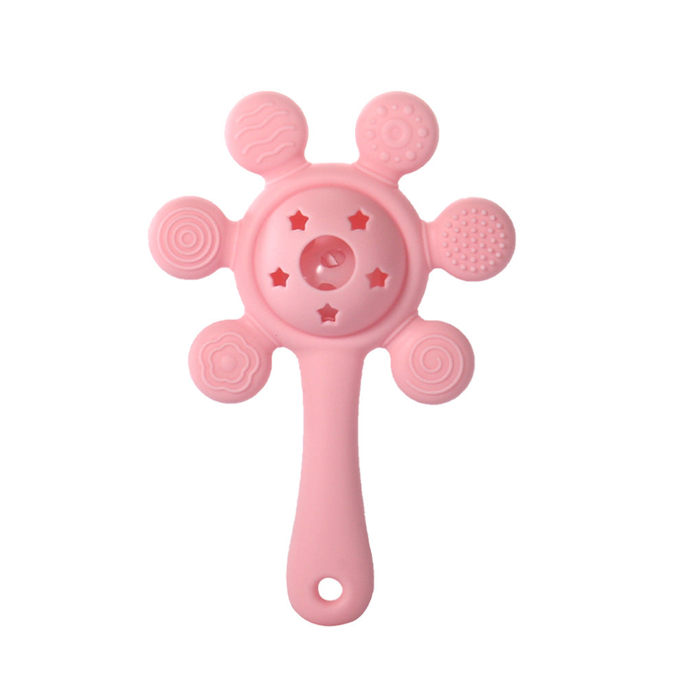 Cross-border new products baby silicone palm rattle toothpaste food grade silicone imitation eating hand toys baby grinding teeth toys