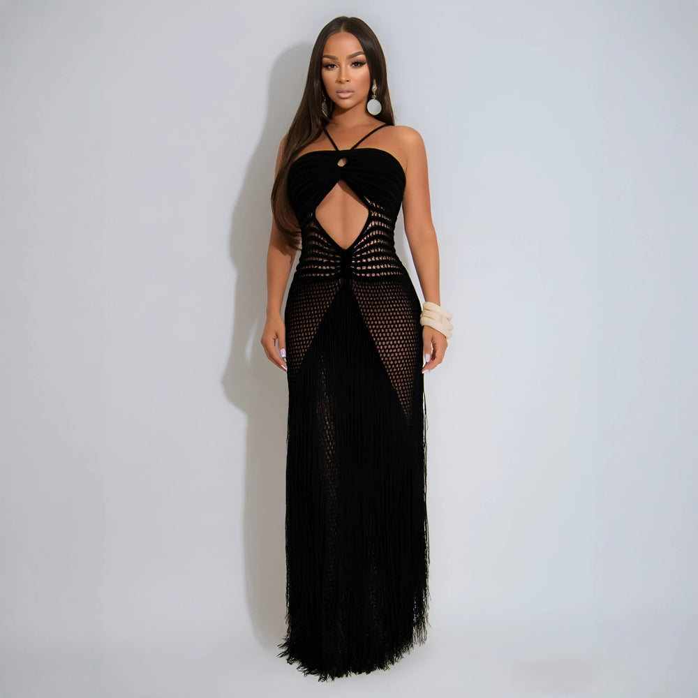 fashioncut out bikini cover skirt sexy waist drawstring tassel knitting skirt beach skirt women