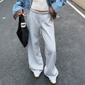 2025 early autumn new european and american retro mid-to-low rise relaxed fit sweatpants - versatile, drapey, sporty casual pants
