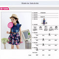 summer new girls' plus-size denim dress with large floral print and sand wash finish - direct from the manufacturer, dropshipping available