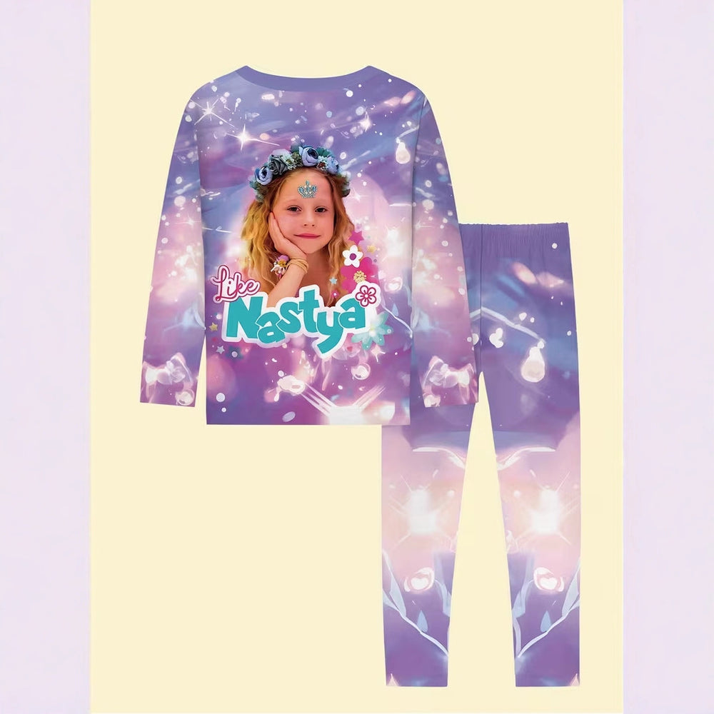 wholesale: girls' long-sleeved pajamas (set) - lightweight spring/autumn styles for toddlers and big kids