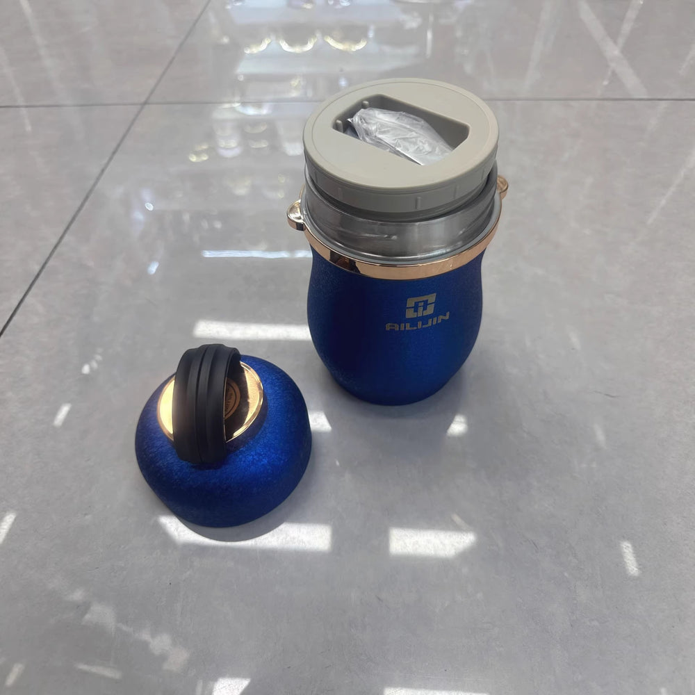 hot-selling factory direct sales insulation bucket insulation pot stewing pot full vacuum titanium ice flower series purple blue black