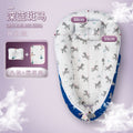 Dark blue zebra + pillow changing pad storage bag