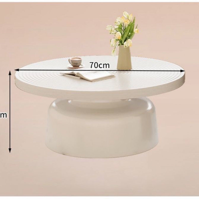 Wabi-sabi style coffee table, vintage-inspired living room coffee table, french retro designer piece, same style as seen in homes, small apartment round table