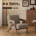 Richard single sofa chair french medieval living room balcony casual chair solid wood designer lazy