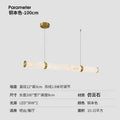 Restaurant chandelier italian normcore modern casual imitation marble dining table bar accessible luxury island table one-word long lamp