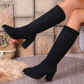 autumn new arrivals: plus-size high heel over-the-knee boots for cross-border e-commerce. sizes 35-43 available. wholesale options and dropshipping services available for  and