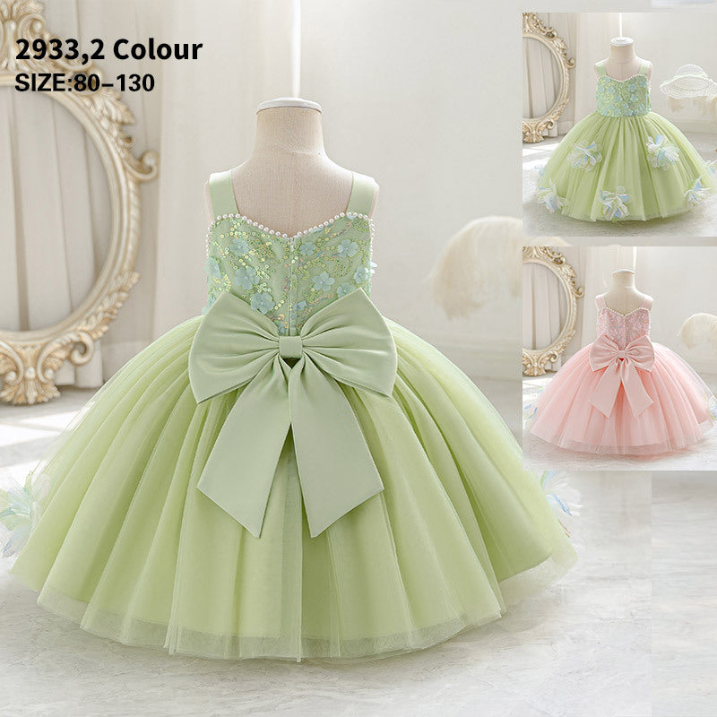 Baby birthday first birthday dress sundress summer new children's princess dress sweet style tutu dress flower girl dress