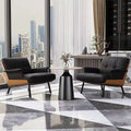 Single hotel lobby reception area table and four chairs set - casual sofa combination for cafes, offices, and meeting spaces