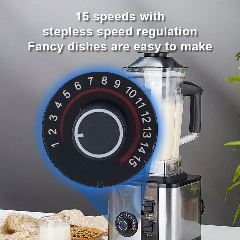 stainless steel wall breaking machine, large capacity for home food processor, high power blender, juice machine, filter-free soy milk machine