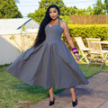 European and american women's clothing  autumn new arrival elegant halter neck high-end chic high-waisted slimming a-line maxi dress