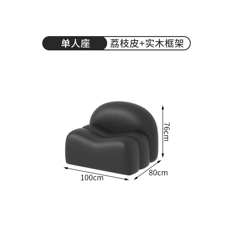 new leather reception desk wave rest area lounge seating for salon, office, and nordic living room