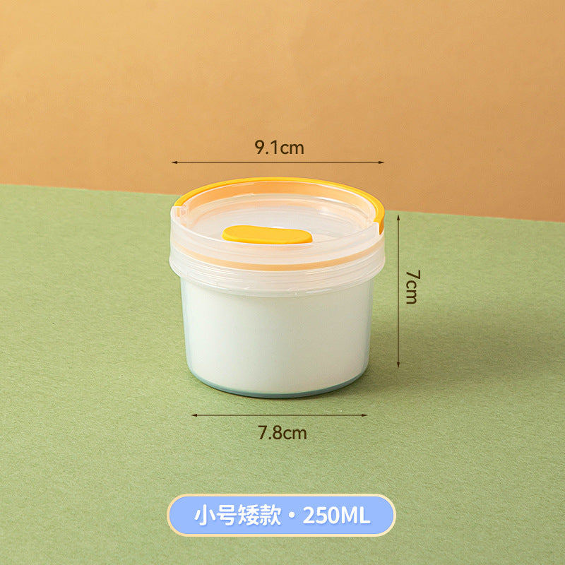 Japanese desktop round transparent storage box plastic sealed baby milk powder box food grade portable storage tank