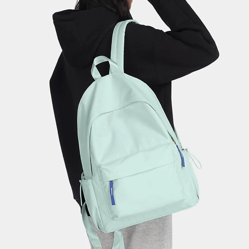Campus ins japanese style soft girl school bag female k-stylepure coloreasiest for matchgirl backpack middle school student college student backpack