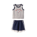 Girls' summer outfit: new 3d bowknot cartoon print tank top and lace shorts set - wholesale & dropshipping available