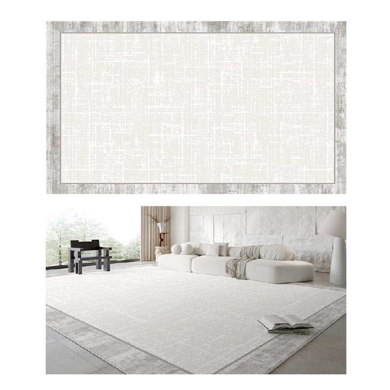 Carpet living room no-wash and wipeable accessible luxury italian normcorecasual gray sofa coffee table floor mat full floor large area