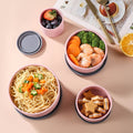 Food-grade silicone lunch box, microwaveable, airtight, refrigerator-safe, fresh-keeping bowl, food container, fruit box, round bento box