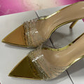 Pointed toe stiletto rhinestone silver runway-ready women's 2026 new open-toe transparent tpu sandals & slides