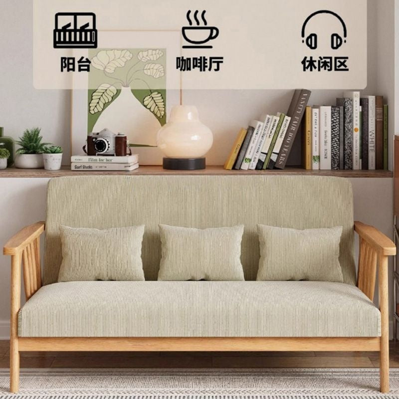Scandinavian style solid wood single sofa chair living room for home rental house small casual lazy sofa modern casual